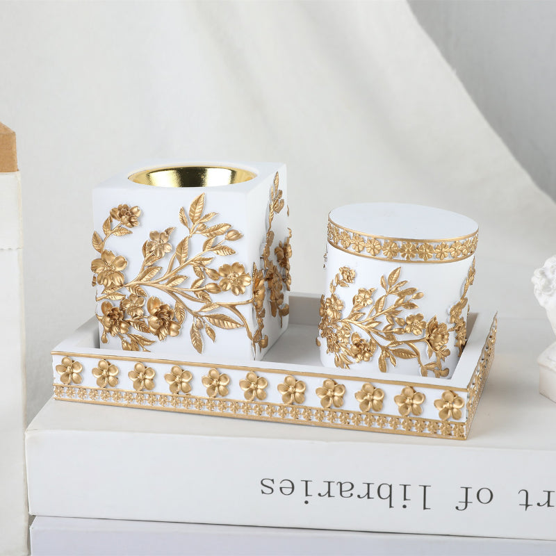 Zahani Arabian Incense Burner Set – Golden Floral Edition