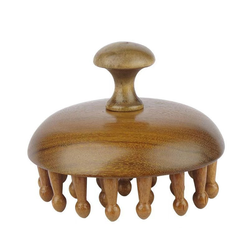 Zahani Wooden Scalp Massager - Natural Sandalwood