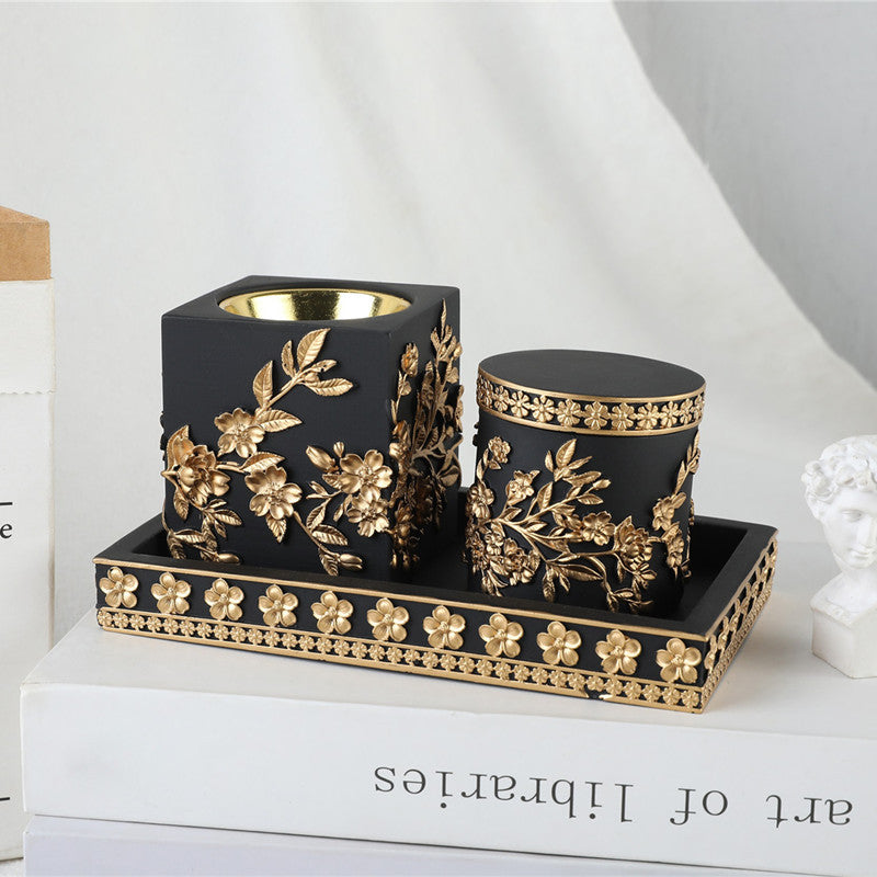 Zahani Arabian Incense Burner Set – Golden Floral Edition